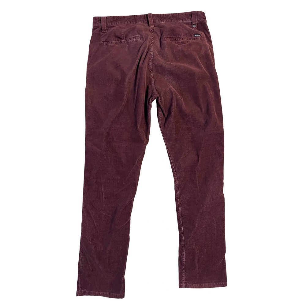 Brixton Pants Mens‎ 34x32 Mahogany Red Corduroy Choice Regular Fit Casual